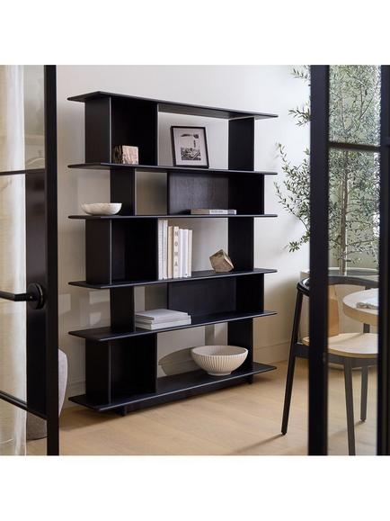 west elm Anton Open Bookcase, Black - view 2, Black