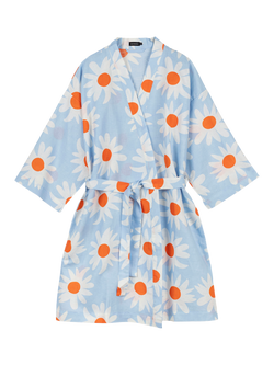 Marimekko Rakastaa Ei Rakastaa Bath Robe, Light Blue, Light Blue