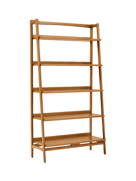 west elm Mid-Century Wide Wood Bookcase, Acorn, Acorn
