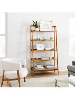 west elm Mid-Century Wide Wood Bookcase, Acorn - view 2, Acorn