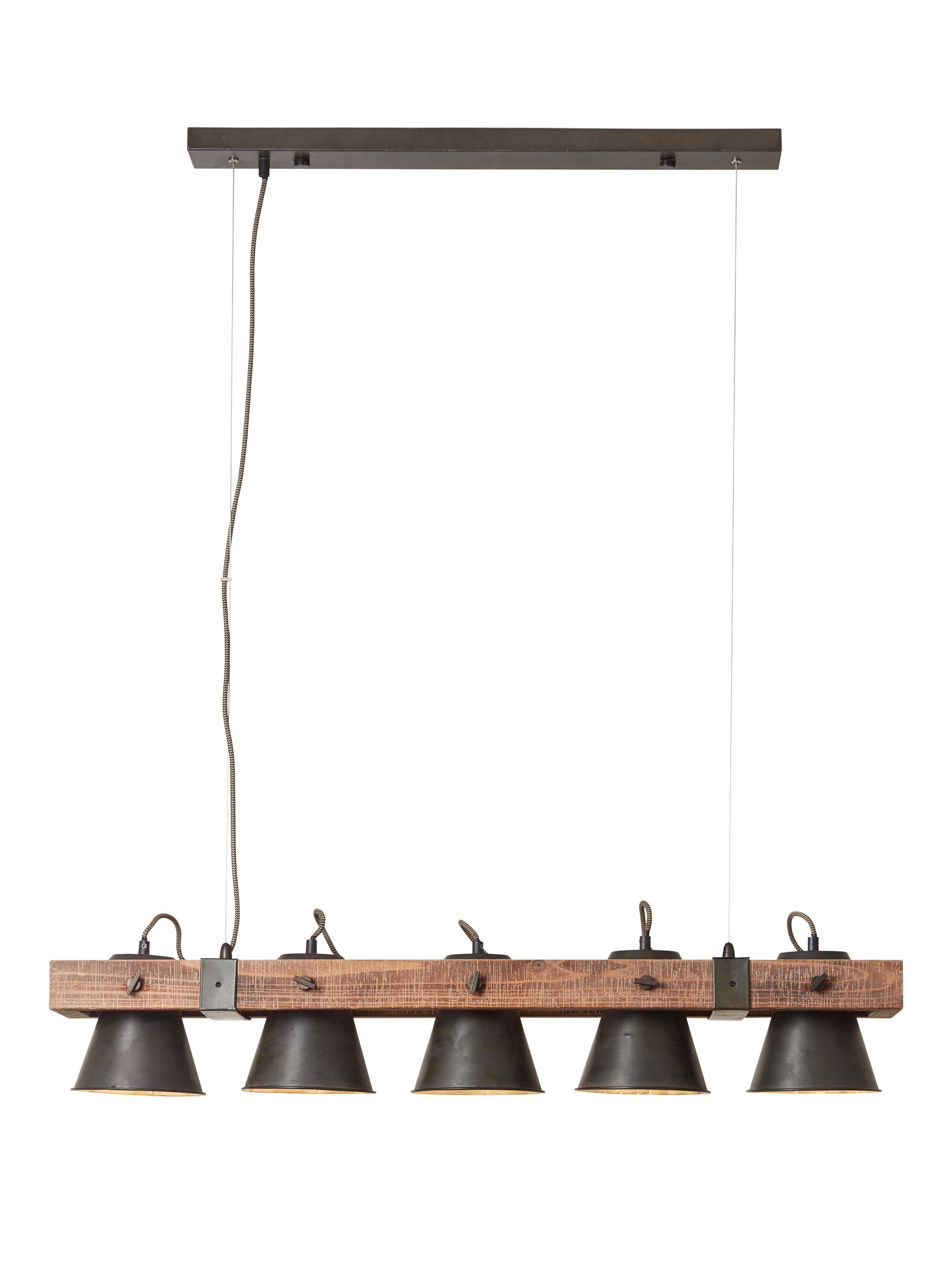 Brilliant Lighting Plow 5 Light Bar Pendant Ceiling Light, Black