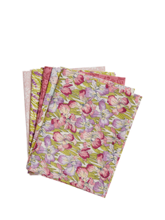 Liberty Fabrics Raspberry Forage Fat Quarters, Pack of 5, Multi