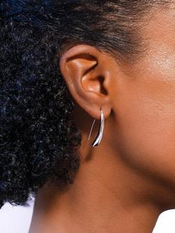 Lauren Ralph Lauren Sculpted Threader Earrings, Silver - view 2, Silver