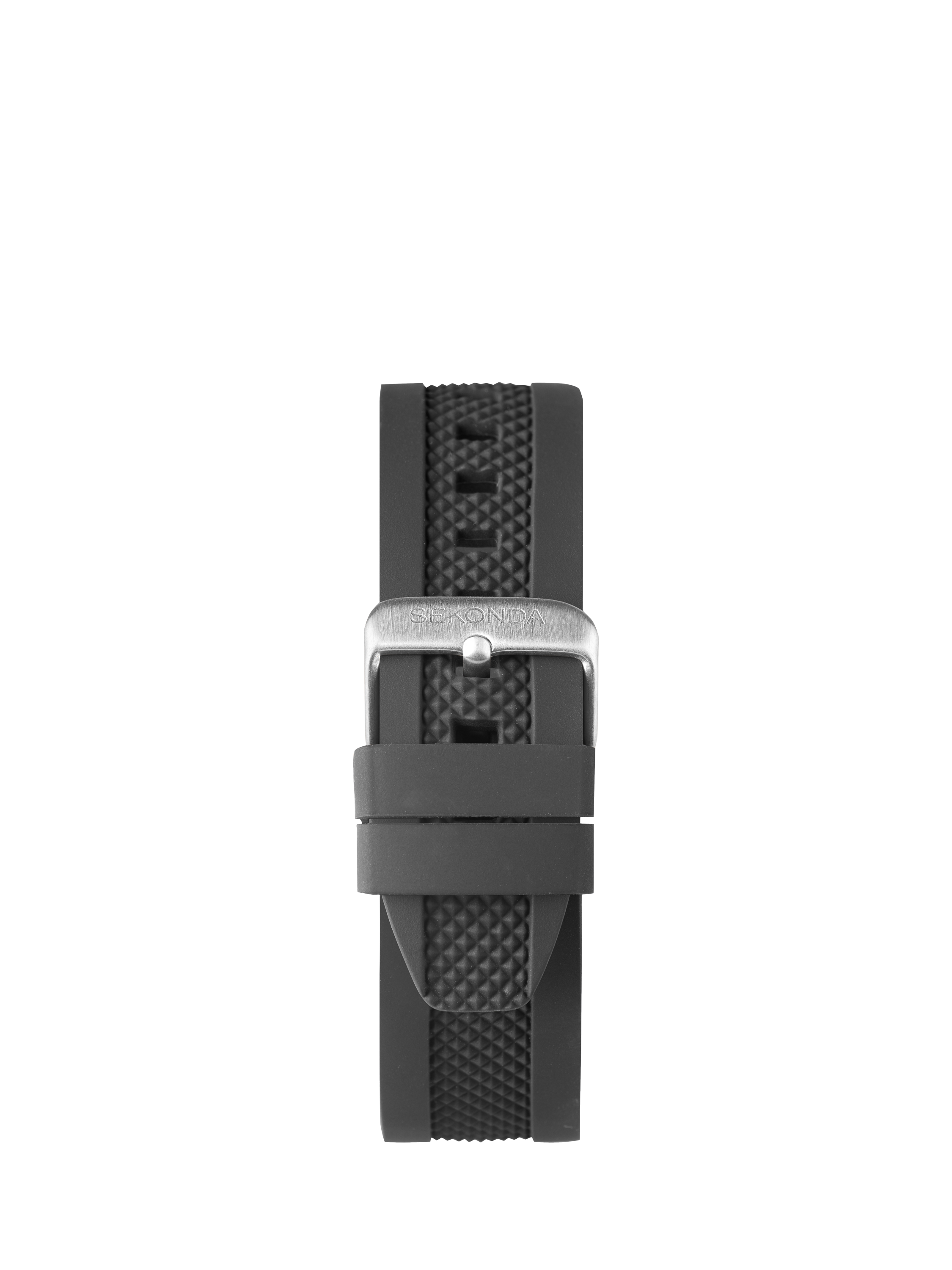 Product image 5 of 7, which shows Sekonda 30230 Men's Chronograph Silicone Strap Watch, Black