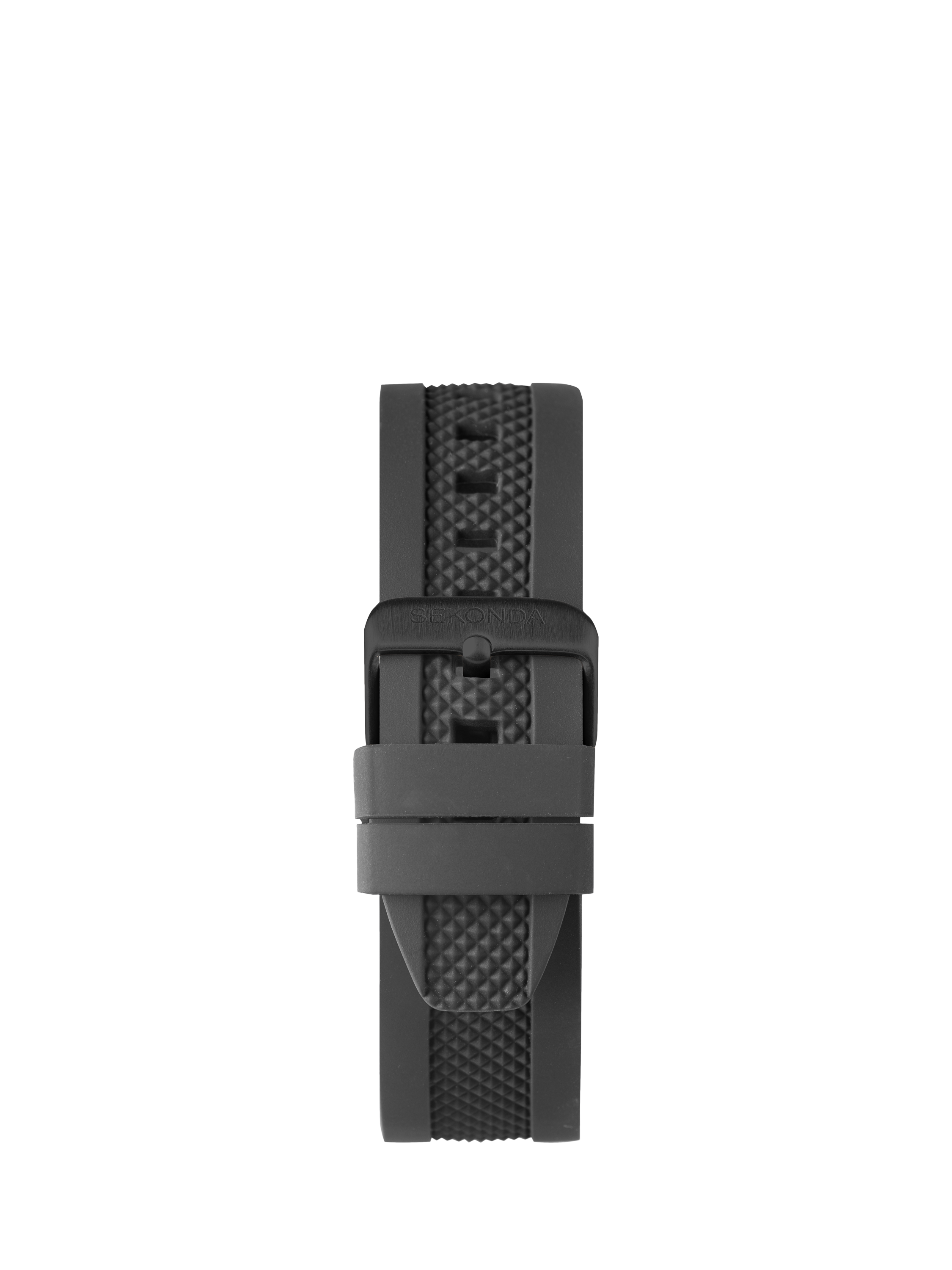 Product image 5 of 7, which shows Sekonda 30234 Men's Chronograph Silicone Strap Watch, Black