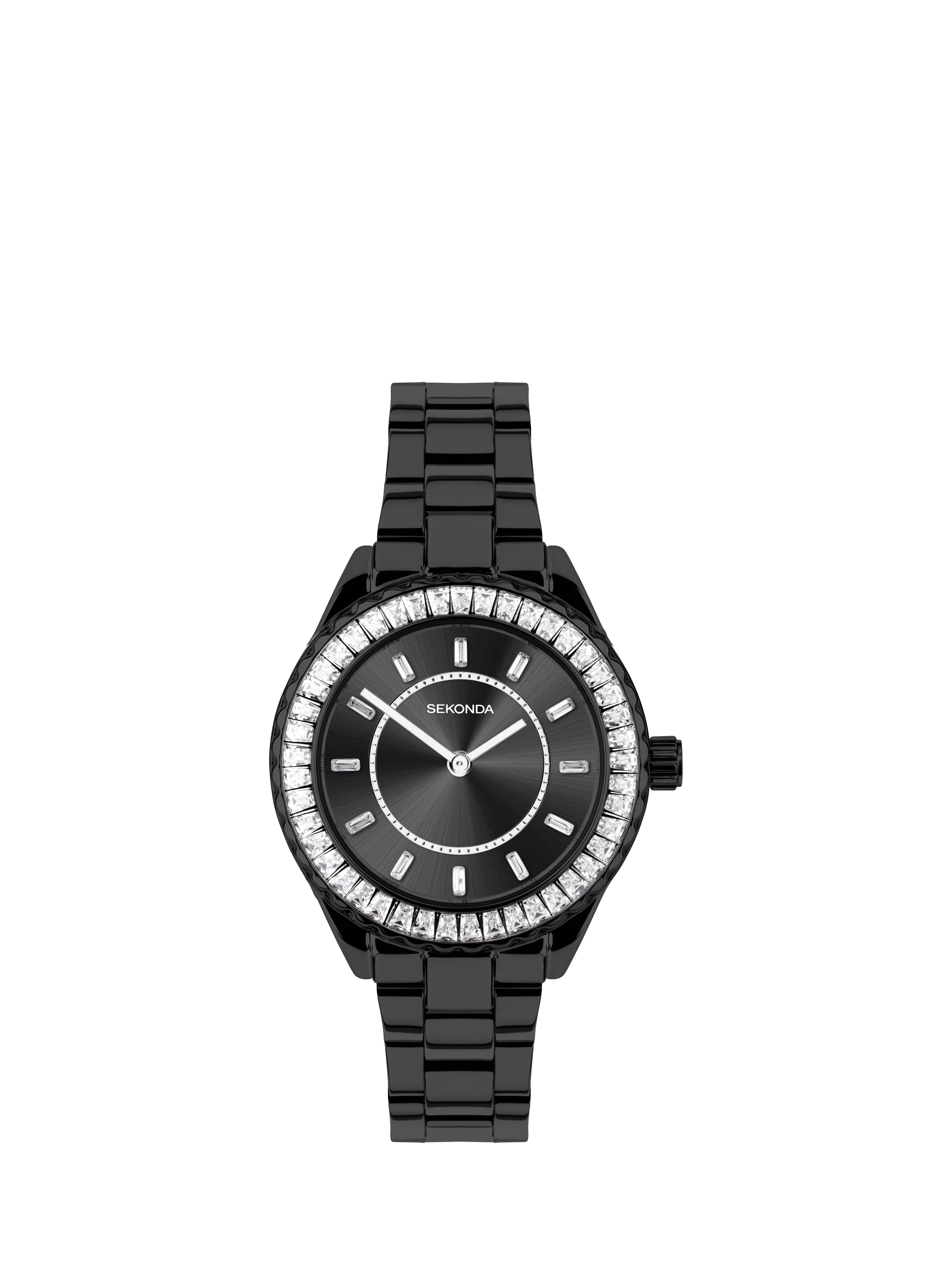 Sekonda 40659 Women s Margot Crystal Bracelet Strap Watch Black