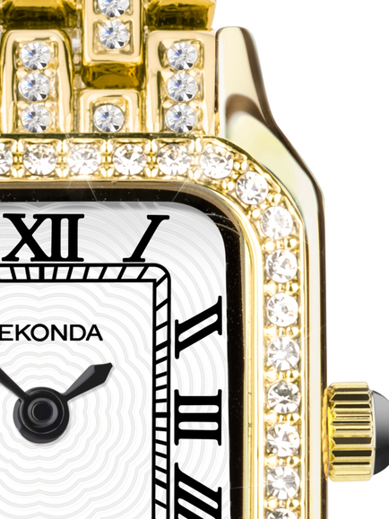 Sekonda Women's Monica Crystal Bracelet Strap Watch - view 2, Gold