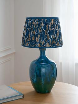 Matthew Williamson Reactive Glaze Ceramic Lamp Base, Blue - view 2, Blue