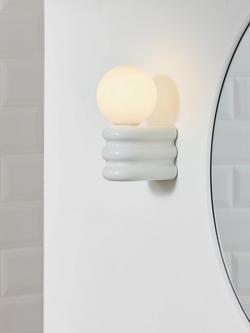 John Lewis Miche Bathroom Wall Light - view 2, White