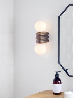 John Lewis Miche Double Bathroom Wall Light, Bronze - view 2, Bronze