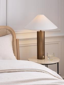 John Lewis Column Table Lamp, Patina Brass - view 2, Patina Brass