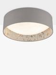 English Heritage Birch 2 Light Flush Ceiling Light, Taupe