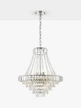 English Heritage Osborne 12 Light Crystal Chandelier Pendant Ceiling Light, Clear