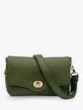 Apatchy Jemima Leather Turn Lock Cross Body Bag, Olive