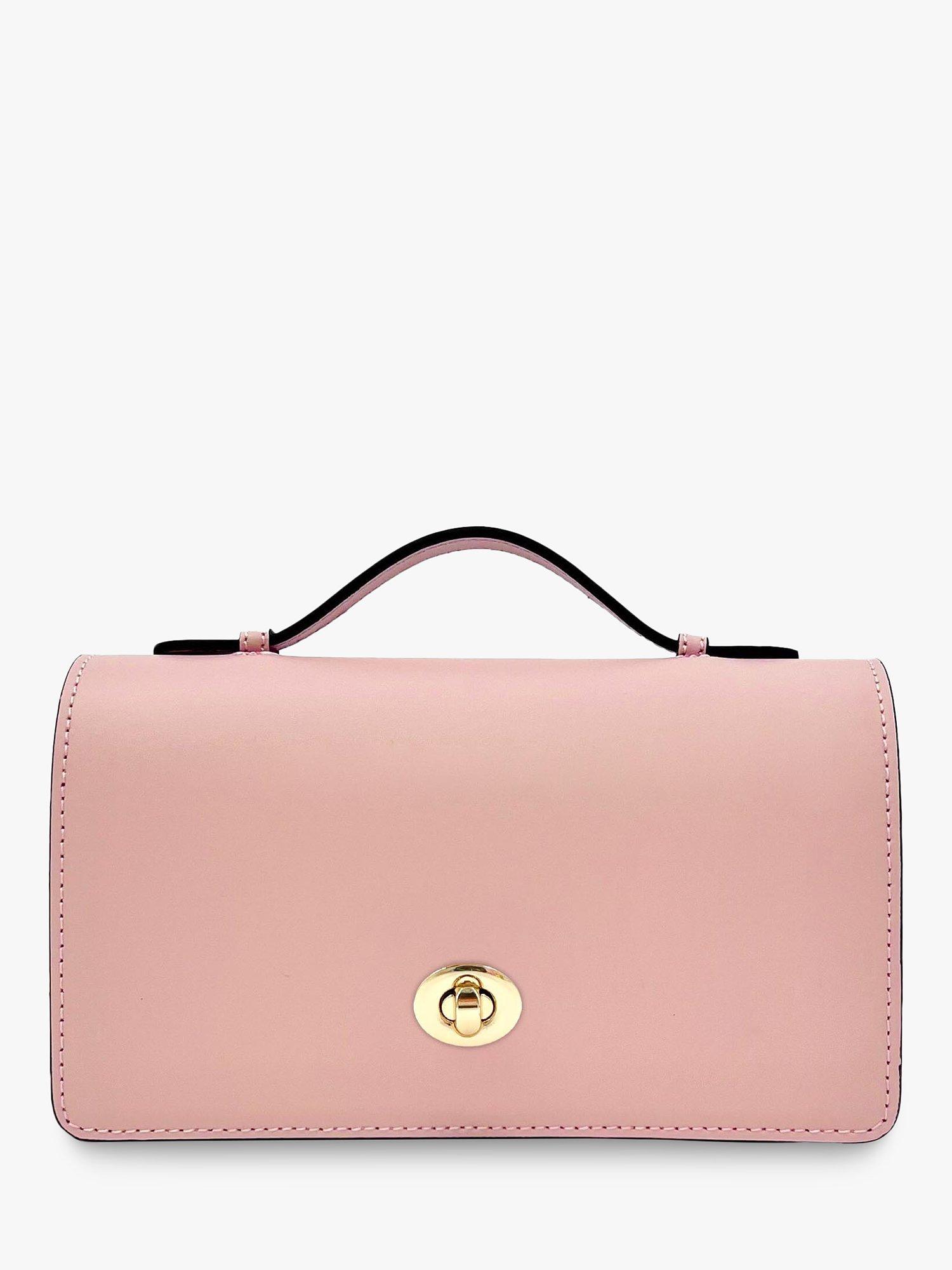 Apatchy Josie Leather Clutch Bag Baby Pink