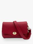 Apatchy Jemima Leather Turn Lock Cross Body Bag, Red