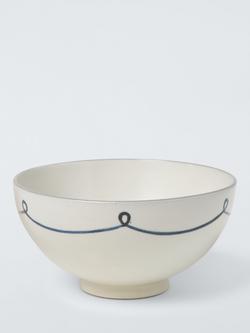 John Lewis Hand Painted Loop Stoneware Ramen Bowl, 16.5cm, Blue/Multi, Multi Blue