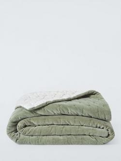John Lewis Hidcote Quilted Bedspread, Myrtle Green - view 2, Myrtle Green