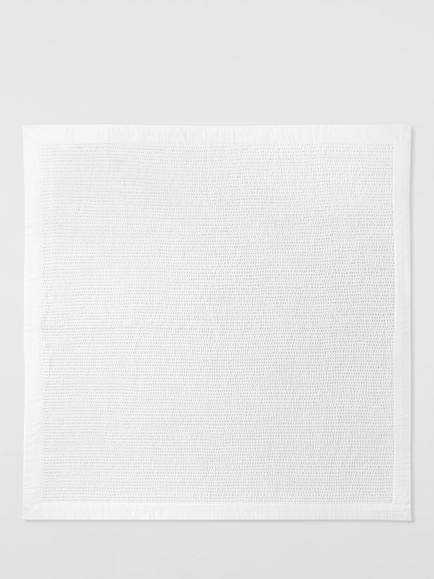 John Lewis Kantha Gauze Stitch Bedspread, White - view 2, White