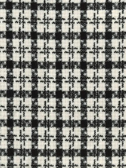 John Louden Polyester Blend Tweed Fabric, Black/White, Multi