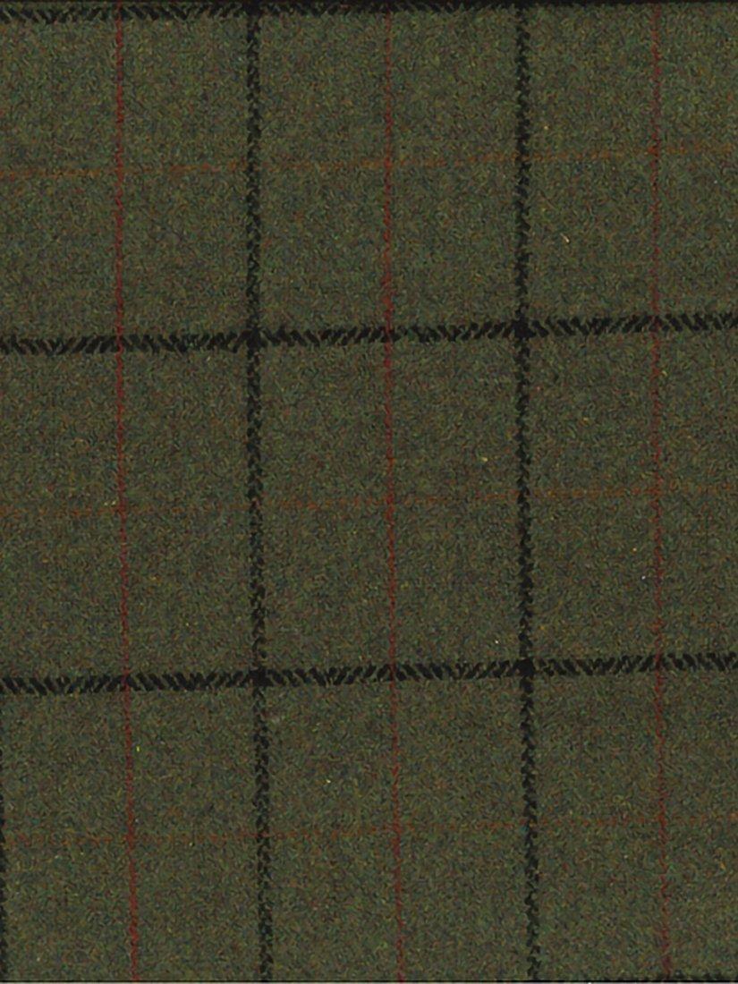 John Louden Polyester Blend Large Check Fabric, Olive