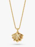 Edge of Ember Summer Laguna Shell Locket Necklace, Gold