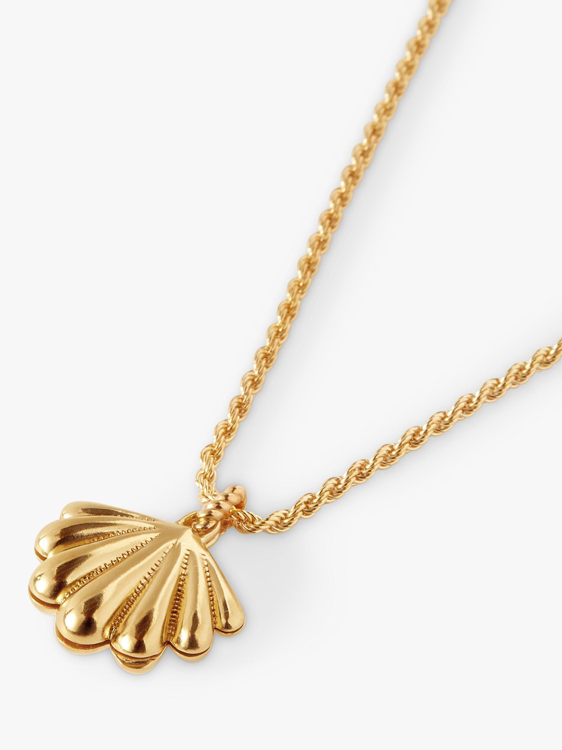 Product image 4 of 8, which shows Edge of Ember Summer Laguna Shell Locket Necklace, Gold