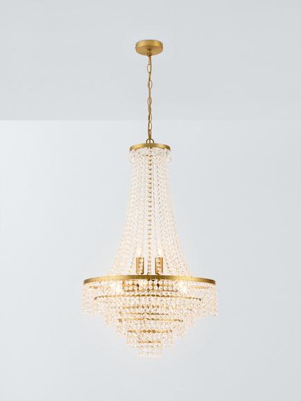 John Lewis Heera Extra Large Chandelier, Vintage Gold, Vintage Gold