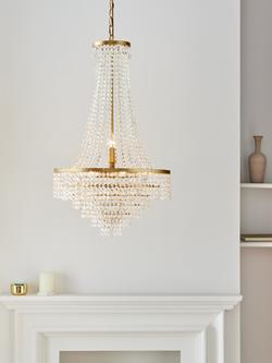 John Lewis Heera Extra Large Chandelier, Vintage Gold - view 2, Vintage Gold