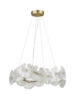 John Lewis Lily Pad Glass Chandelier, Matt Gold, Matt Gold