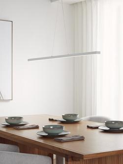 John Lewis Matteo LED Slim Bar Pendant Ceiling Light - view 2, White
