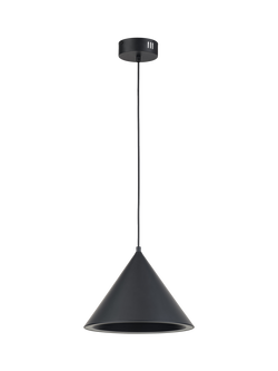John Lewis Matteo LED Cone Pendant Ceiling Light, Black