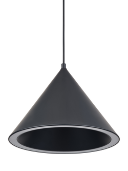John Lewis Matteo LED Cone Pendant Ceiling Light - view 2, Black