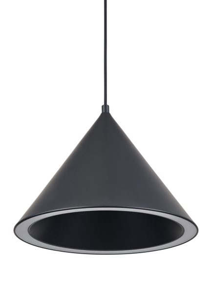 John Lewis Matteo LED Cone Pendant Ceiling Light - view 2, Black
