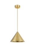 John Lewis Matteo LED Cone Pendant Ceiling Light, Gold