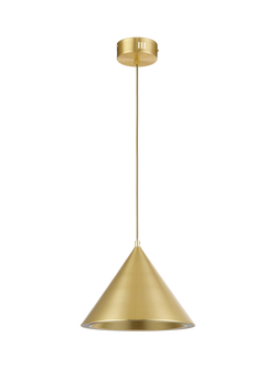 John Lewis Matteo LED Cone Pendant Ceiling Light, Gold