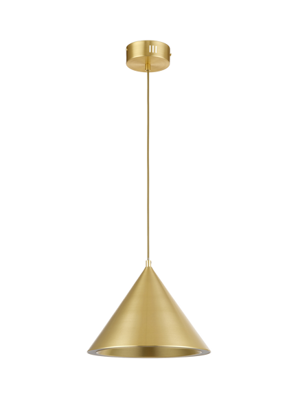 John Lewis Matteo LED Cone Pendant Ceiling Light, Gold