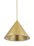 John Lewis Matteo LED Cone Pendant Ceiling Light, Gold