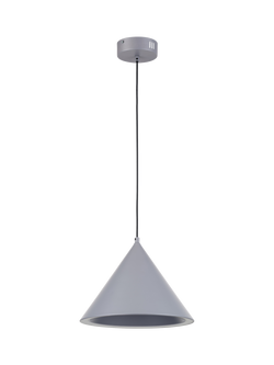 John Lewis Matteo LED Cone Pendant Ceiling Light, Grey