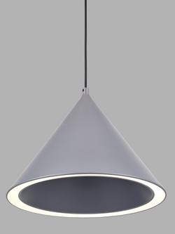 John Lewis Matteo LED Cone Pendant Ceiling Light - view 2, Grey