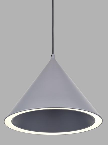 John Lewis Matteo LED Cone Pendant Ceiling Light - view 2, Grey