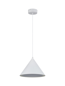 John Lewis Matteo LED Cone Pendant Ceiling Light, White