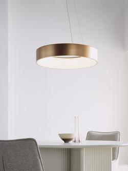 John Lewis Matteo Large Hoop Pendant Ceiling Light - view 2, Gold