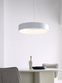 John Lewis Matteo Large Hoop Pendant Ceiling Light - view 2, White
