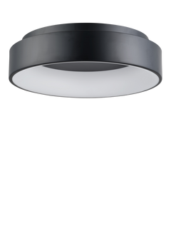 John Lewis Matteo Semi Flush Hoop Ceiling Light, Black