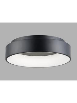 John Lewis Matteo Semi Flush Hoop Ceiling Light - view 2, Black