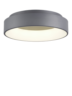 John Lewis Matteo Semi Flush Hoop Ceiling Light, Grey