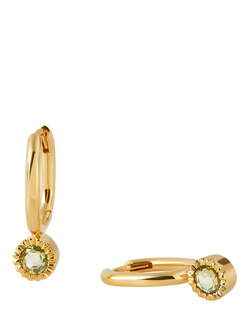 Edge of Ember Elegant Birthstone Drop Earrings, Yellow Gold/Garnet, Yellow Gold/Peridot
