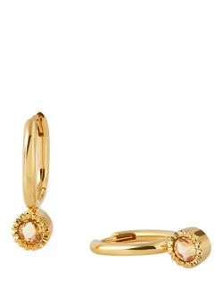 Edge of Ember Elegant Birthstone Drop Earrings, Yellow Gold/Garnet, Yellow Gold/Citrine