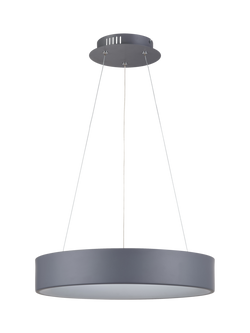 John Lewis Matteo Small Hoop Pendant Ceiling Light, Grey